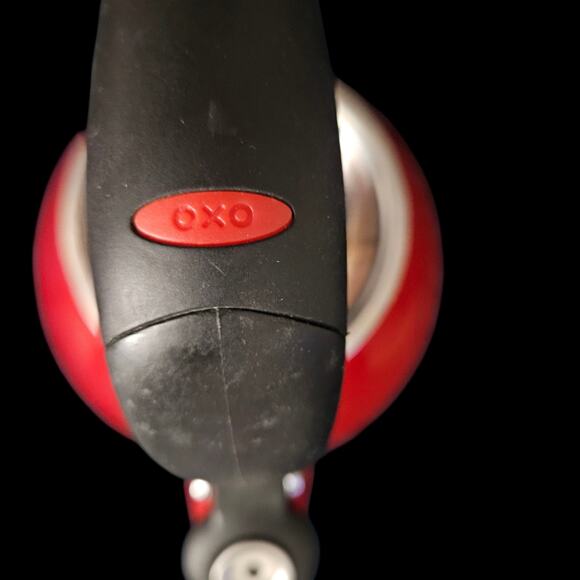 OXO Good Grips Downpour Red Enamel Whistling Tea Kettle 1.8 Qt Soft Grip Handle - Picture 9 of 10